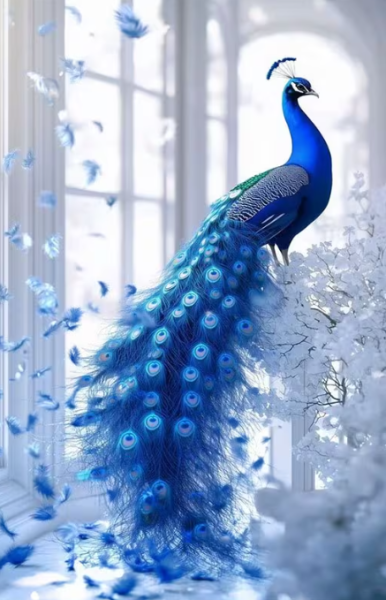 Diamond Painting Traumhafter blauer Pfau